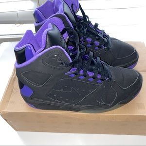 nike air flight lite high black purple